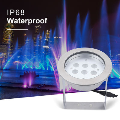 Sualtı LED Spotlight Paslanmaz çelik 316L 24W RGBW 4in1 IP68 Su geçirmez DC 24v Yüksek parlaklık