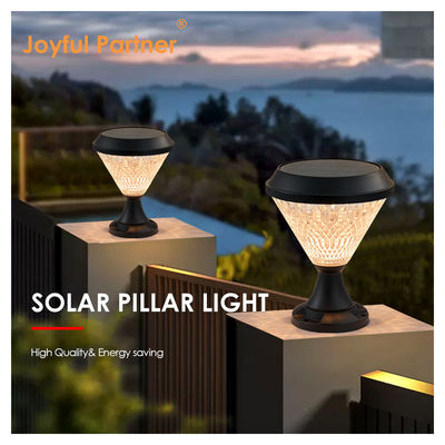 Güneş Bollard Işıkları ABS Malzemesi Polikristalin Sloar Panelleri Epistar SMD DIA245mm IP65 APP Kontrollü su geçirmez