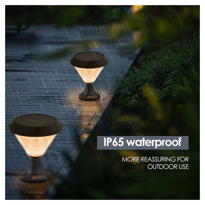 Güneş Bollard Işıkları ABS Malzemesi Polikristalin Sloar Panelleri Epistar SMD DIA245mm IP65 APP Kontrollü su geçirmez