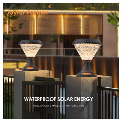 Güneş Bollard Işıkları ABS Malzemesi Polikristalin Sloar Panelleri Epistar SMD DIA245mm IP65 APP Kontrollü su geçirmez
