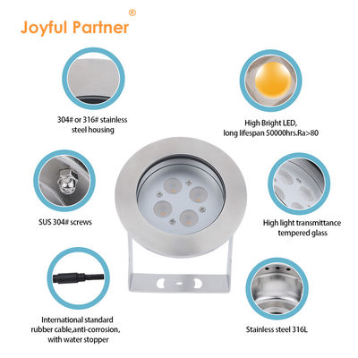 12W 16W Paslanmaz Çelik Çeşme Işığı Suya Karşıt Sualtı LED Havuz Işıkları IP68