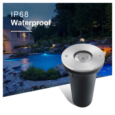 Paslanmaz Çelik Çeşme Işıkları Alçak Voltajlı RGB 3W 1W LED IP68 Sualtı Landşaftı İçin Su geçirmez