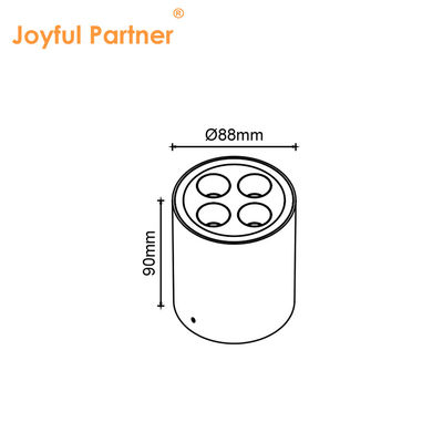 Dış İç Çatı IP65 8w Yüzey Montajlı Silindir şekli Soğuk Beyaz 4000K LED Yüklü Işıklar CE ROHS Sertifikası