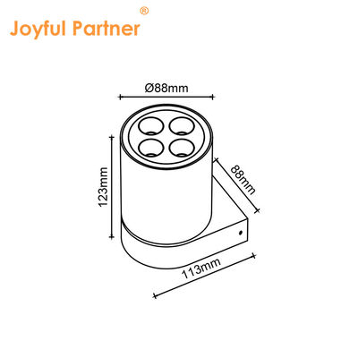 Modern Dış Duvar Işığı 8W 3000K Ev Ön Kapısı için Sıcak Beyaz Dış Işık