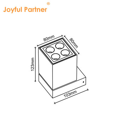 Dış İç Duvar Led Işık Kare 8W DC 24v Sıcak Beyaz SMD LED dökme Alüminyum Konut Çok fonksiyonel Çember Köşe