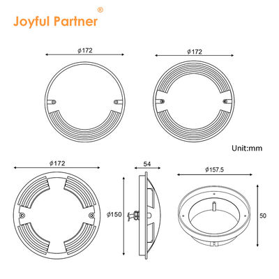 Joyful Su geçirmez Çökme LED yeraltı ışığı Saf alüminyum 6063 konut Bir İki Dört Yolu Yan Yayımlama