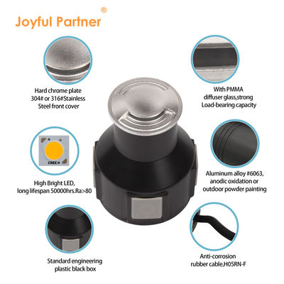 12V 24V 2W 3W yan ışığı 55 çapı paslanmaz çelik ön kapağı ile