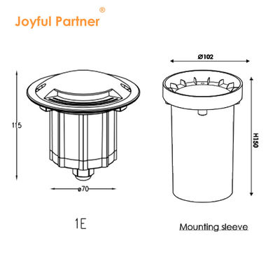 Yeraltı Dış LED Yürüyüş Işıkları 6W Yan Çıkarıcı LED Bahçe Bahçesi İçin Yeraltı Işıkları