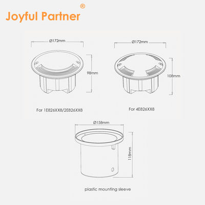 Merdiven Deck Adım Yeraltı Işığı 1W IP67 Dışarıda COB LED 12w Dört Taraflı Yayımlı Işıklar