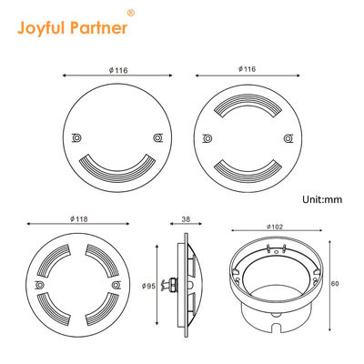 IP67 6W 12 24 Volt İçsel Güverte Yeraltı Işığı Dış Yol için OSR SMD LED