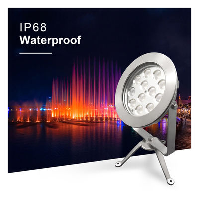 IP68 Dış LED Spot Light Paslanmaz Çelik DMX512 RGBW 12w Sualtı Kullanımı Destek DMX Kontrolörü