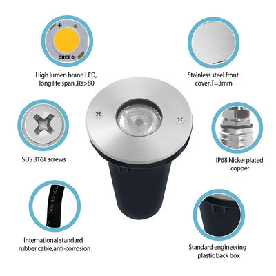 Yüksek Kaliteli Mini Boyut Dışarıda Ip68 Yıldız Işığı Dc24V Yeraltı Işığı Takım Led Su Altı Işığı IP68 Yüzme Havuzu için