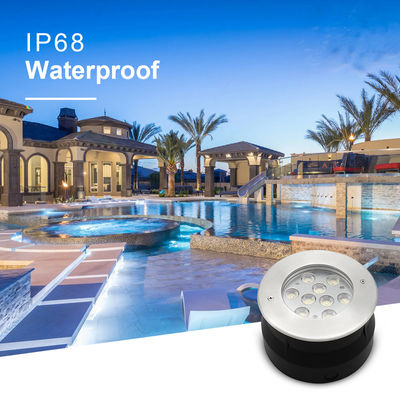 12V 24V LED Su Altı Işığı 9W 18W RGB Tam Renkli Paslanmaz Çelik IP68 Havuz Işıkları
