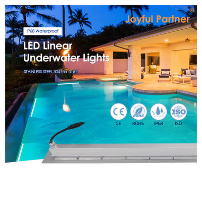 IP68 Sualtı Doğrusal Işık Paslanmaz Çelik 316 24W LED DALI Plastik montaj koluyla ayarlanabilir