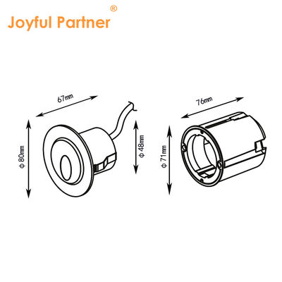 1W Alüminyum Konut Dış Duvar LED Işıklar Koridor LED Merdiven Adım Işık IP65 Su geçirmez