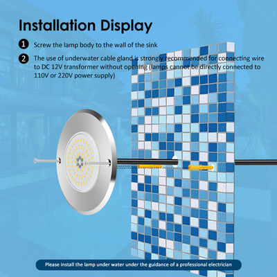 316 Paslanmaz Çelik Denizaltı Işığı IP68 Yüzme SMD LED Sabit Akım Sürücüsü Kalite Garantili