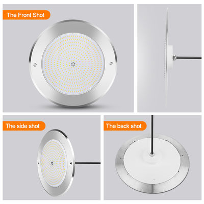 Sualtı Led Yüzme Havuzu Işıkları 316 Paslanmaz Çelik 25W Smd2835 reçine dolusu 3000K RGB Yüzme Havuzu Lampu SMD 2835 AC 12v IP68 Tam su geçirmez