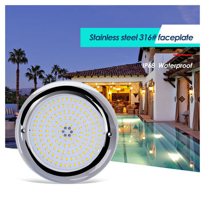 Yüzme havuzu lambaları reçine dolu düz şekil RGB yüzey montajlı SMD LED 152mm Dia