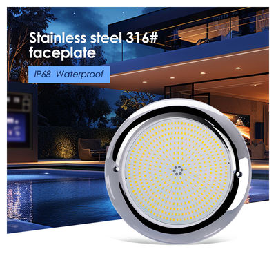 ABS Par56 Paslanmaz Çelik Havuz Işığı AC 12v Yüzey Montajlı SMD LED 230mm Dia