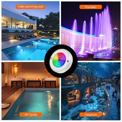 AC 12V Denizaltı IP68 RGB Değiştirme Kontrol PC 15W reçine dolu yüzey montajlı LED yüzme havuzu ışığı