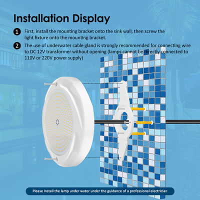 35W LED Yüzme Havuzu Işık Beton Havuz için SPA 230*35mm ABS Malzemesi AC12V RGB RGBW