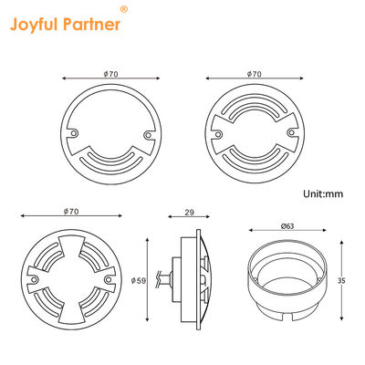 Yeraltı Güverte Işığı 12/24DC IP67 Su geçirmez 3W OSRAM SMD LED tek renk CE ROHS 2 yıllık garanti ile