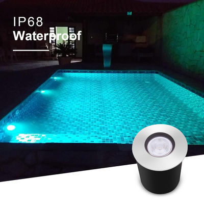 Yüzme havuzu lambaları DC12 ~ 24V 1W 2W Paslanmaz Çelik LED Tek Renkli ABS Siyah Kutusu ile