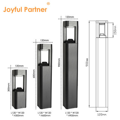Bahçe Çimleri Aydınlatma AC110-265V Alüminyum Beden L120*W120*H300MM Dekorasyon için Yüksek Verimlilik