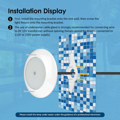 Dalgıç Yüzme Havuzu Işığı Led Fabrika Duvara Monte 260mm*40mm RGBW Uzaktan Kumandalı Renk