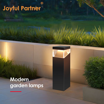 Bahçe LED Çim ışığı Bollard Işık Paslanmaz Çelik Malzeme AC 220V Anti-UV Kare IP65 Avlu için