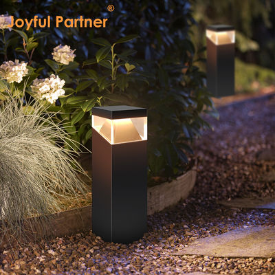 Bahçe LED Çim ışığı Bollard Işık Paslanmaz Çelik Malzeme AC 220V Anti-UV Kare IP65 Avlu için