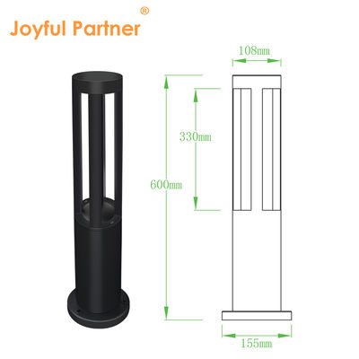 10W LED 600mm 800mm Alüminyum Ekstrüzyon Bollard Arazi Çim Işığı Bahçe Sanatı için 220V/24V