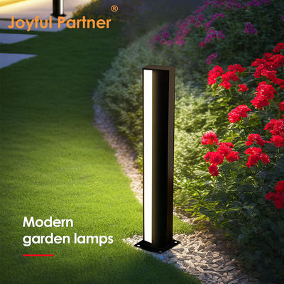 Dışarıdaki LED Bollard Light Square Alüminyum Toz Kaplama CREE LED AC100-265V L110 * W110 * H900mm Çim kullanım için IP65 derecesi