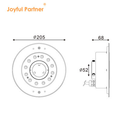 Underwater Fountain Lamp IP68 12W 24W 36W Warm White RGB Stainless Steel 316L With Customized logo