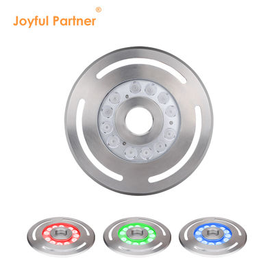 Açık hava IP68 DMX RGB 24V Denizaltı 9X3w LED Su Altı Çeşmesi Dans Eğitimli Paslanmaz Çelik 316L 285mm çaplı