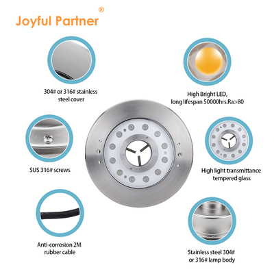 YÜKSEK GÜÇLÜ IP68 SU GEÇİRMEZ 12W 18W FOUNTAIN RGB LED IŞIK CE ROHS SERTİFİKALARI İLE