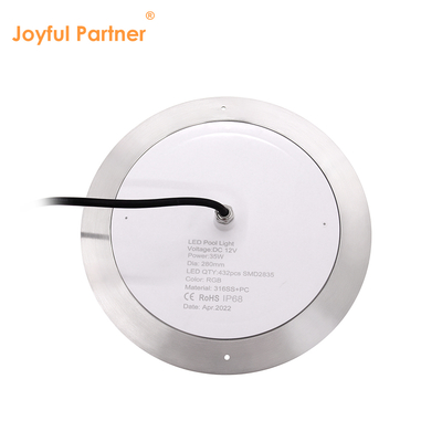 IP68 LED PAR56 Havuz Işığı RGB Renk Değiştirme 12VDC AC 35W Çap 280mm SMD2835 432 adet Renkli Ambalajlı