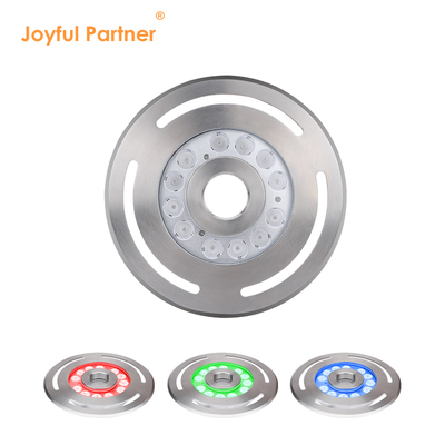 Sualtı LED Çeşme Işığı IP68 12W 24W 36W Sıcak Beyaz Mavi RGB Paslanmaz Çelik 316L Diametresi 285mm