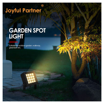 Adjustable IP65 Outdoor LED Garden Low Voltage Spot Light Die-Casting Aluminum Material Square 130*130mm Single Color 3000K