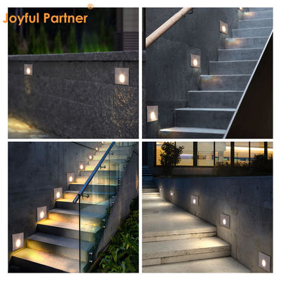 Yuvarlak LED Merdiven Işığı 1W 2W Döküm Alüminyum Gövde Duvara Monte Dış Mekan Koridoru İçin
