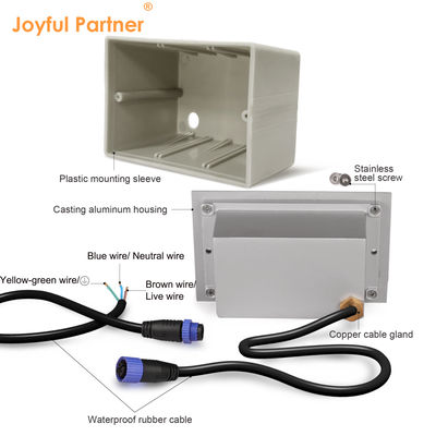 Yeni Dikdörtgen 3W SMD2835 LED Adım Işıkları 170*106mm AC100-240V Beyaz Renk 3000K