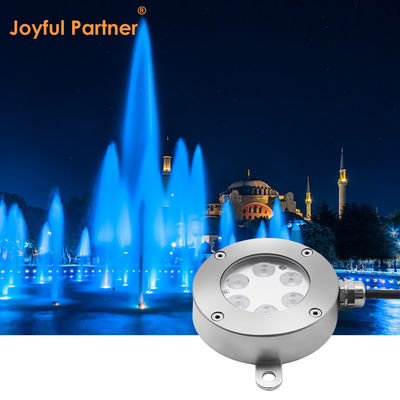 DMX512 Kontrol Edilebilir LED Fıskiye Lambası DC24V 12W 3000K Paslanmaz Çelik IP68 Peyzaj Sualtı İçin