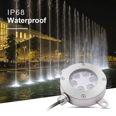 DMX512 Kontrol Edilebilir LED Fıskiye Lambası DC24V 12W 3000K Paslanmaz Çelik IP68 Peyzaj Sualtı İçin