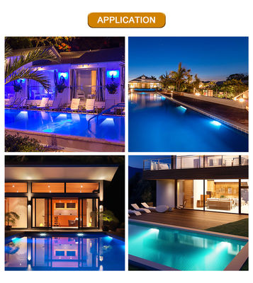 IP68 Su Altı Aydınlatması RGB Renkli Paslanmaz Çelik 316L 6*2W DC24V DMX 512 Kontrol Edilebilir Su Perdeleri İçin