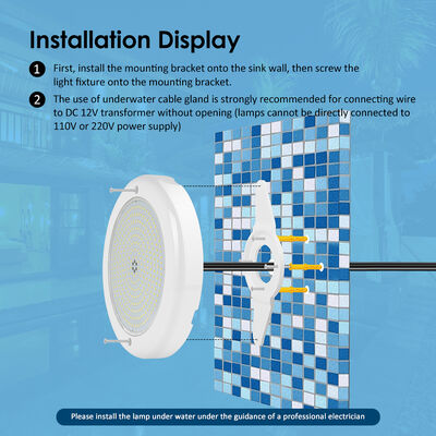 42W 12VAC Denizaltı LED Havuz Işıkları IP68 Duvar Montajlı RGB LED Havuz Işıkları