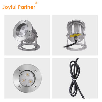 Su Altı LED Işıkları 3x3W RGB 3'ü 1 Arada Paslanmaz Çelik 316SS IP68 12V-24V Düşük Voltajlı Spot Işık Peyzaj Uygulamaları İçin