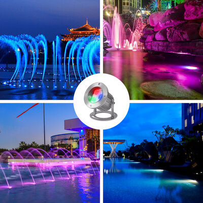 Su Altı LED Işıkları 3x3W RGB 3'ü 1 Arada Paslanmaz Çelik 316SS IP68 12V-24V Düşük Voltajlı Spot Işık Peyzaj Uygulamaları İçin