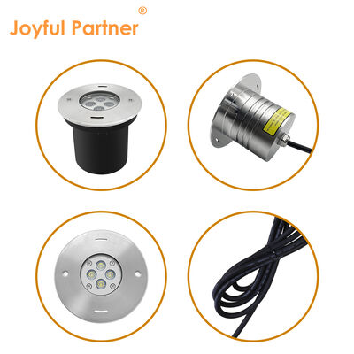 Su Altı LED Aydınlatma Armatürü Gömme Montaj 4*2.5W RGB3in1 DMX 24 Volt IP68 Paslanmaz Çelik Gövde