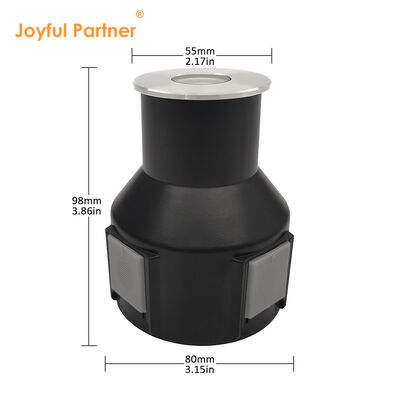 Dışa gömülü yeraltı lambaları DC24V Dahili sürücü DIA55MM 3W 3000K IP67 Bahçe yolu uygulaması için