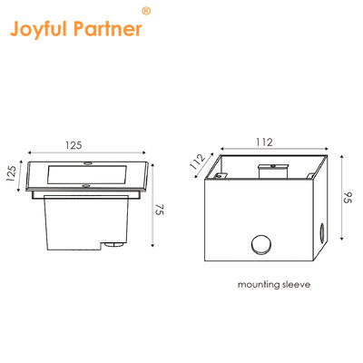 Dış Çevre Yeraltı Işığı 24V 8W 3000K Sıcak Beyaz Ölçme Alüminyum gövde IK Rating 09